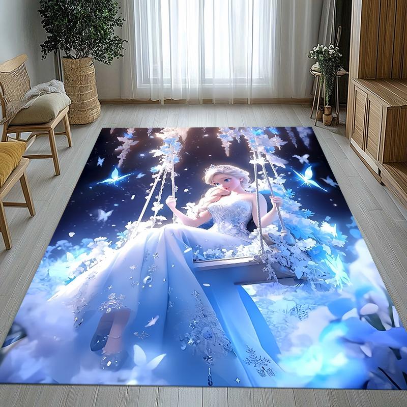 Cartoon F-Frozen girls Living Room Non-Slip Area Rug Soft Carpet for Bedroom Kids Playroom Sofa,Home Decor Doormat Gift
