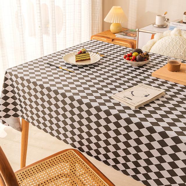 Rectangular Plastic Tablecloth Pvc Waterproof Antifouling Cover Outdoor Dining Table Cloth