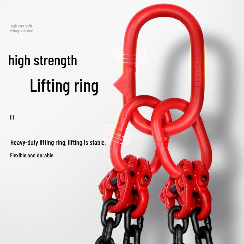 G80 Manganese Steel Lifting Chain Slings with Hooks - Single & Double Leg Set