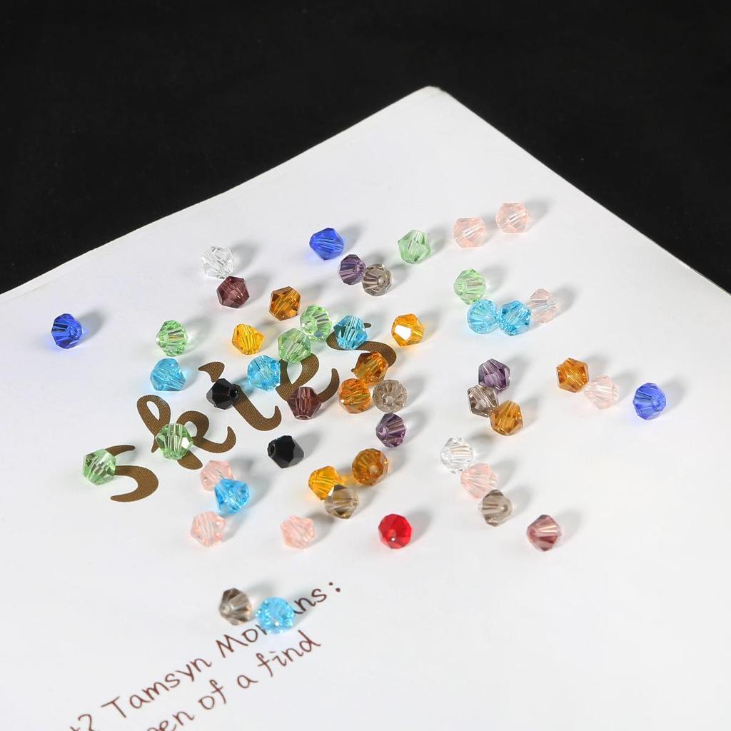 Ромбовидные стеклянные кристаллы 4 мм для изготовления украшений своими руками