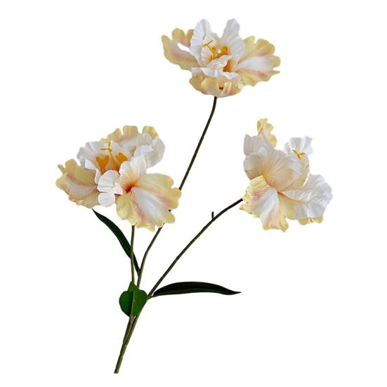 Iris Artificial Flower Realistic Faux Iris Flowers 33" Soft Fabric Indoor Outdoor Decor for Wedding Bridal Bouquets Centerpieces
