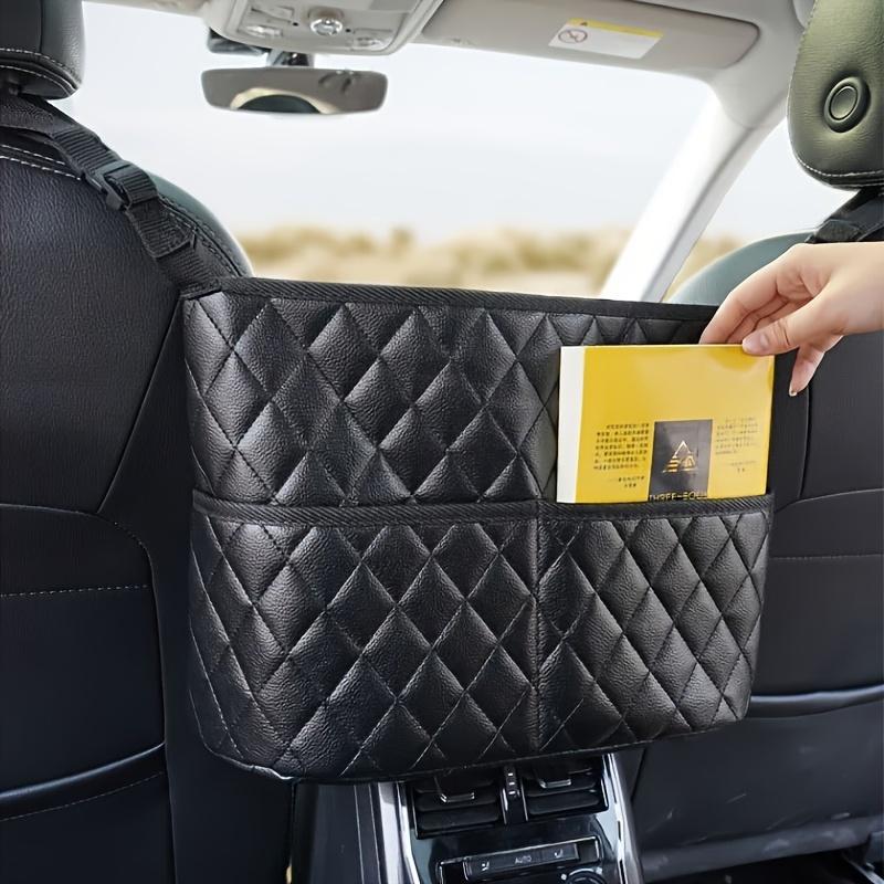 1pc Large Capacity Car Seat Back Organize- Storage Mesh Bag with Hanging Mount, Lightweight Auto Interior Accessory Organizer