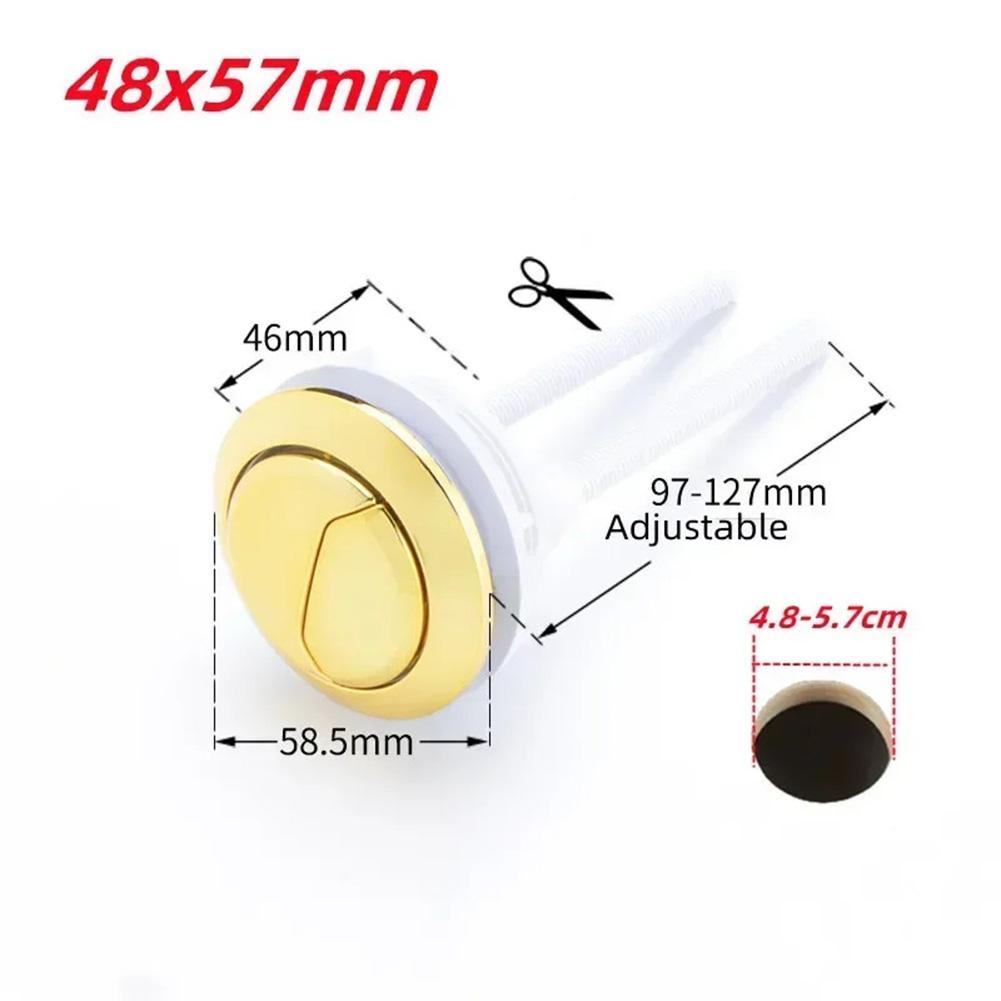 Easy Install Toilet Flush Modern Design Gold Toilet Flush Button Modern Bathroom Accessory Consistent Flush Performance