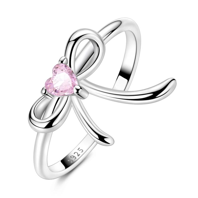 925 Sterling Silver Rings Sparking Purple White Pink Blue Zircon LOVE Wedding Ring Women Engagement Jewelry Anniversary Gifts