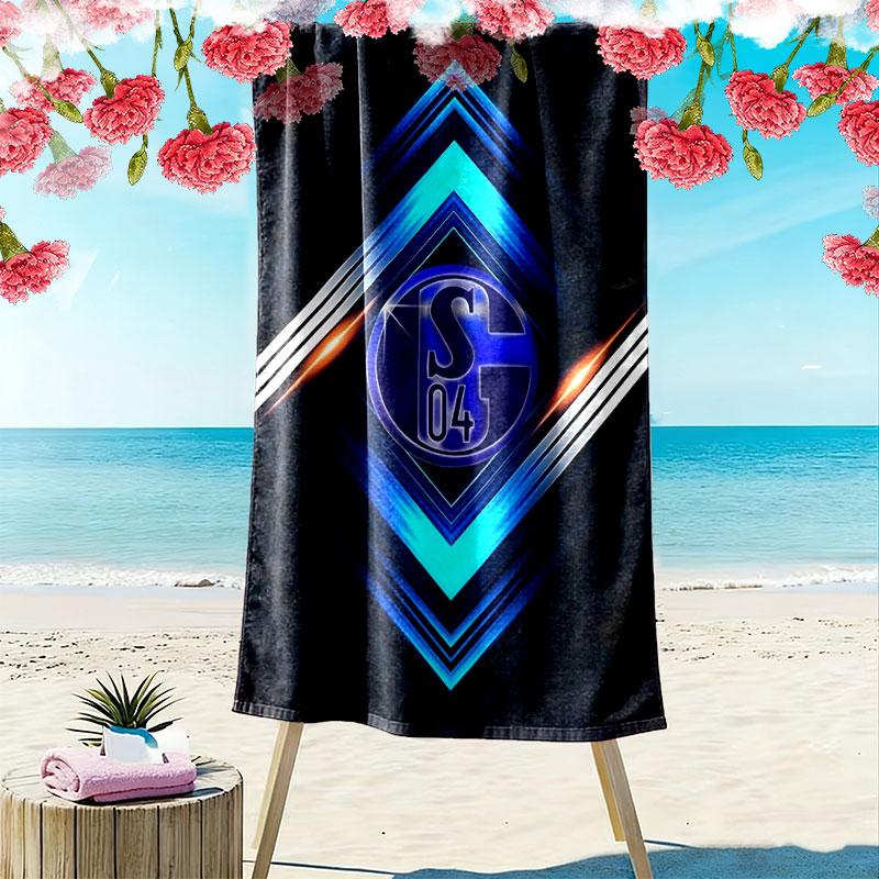 FC Schalke 04 Beach Towel, Large Soft Quick Dry Towel for Beach Camping Swimming