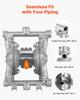 Air Operated Double Diaphragm Pump, 24.98 LPM Max, Standard Inlet & Outlet Air Pneumatic Waste Oil Transfer Pump, Aluminum Alloy Body, Dual