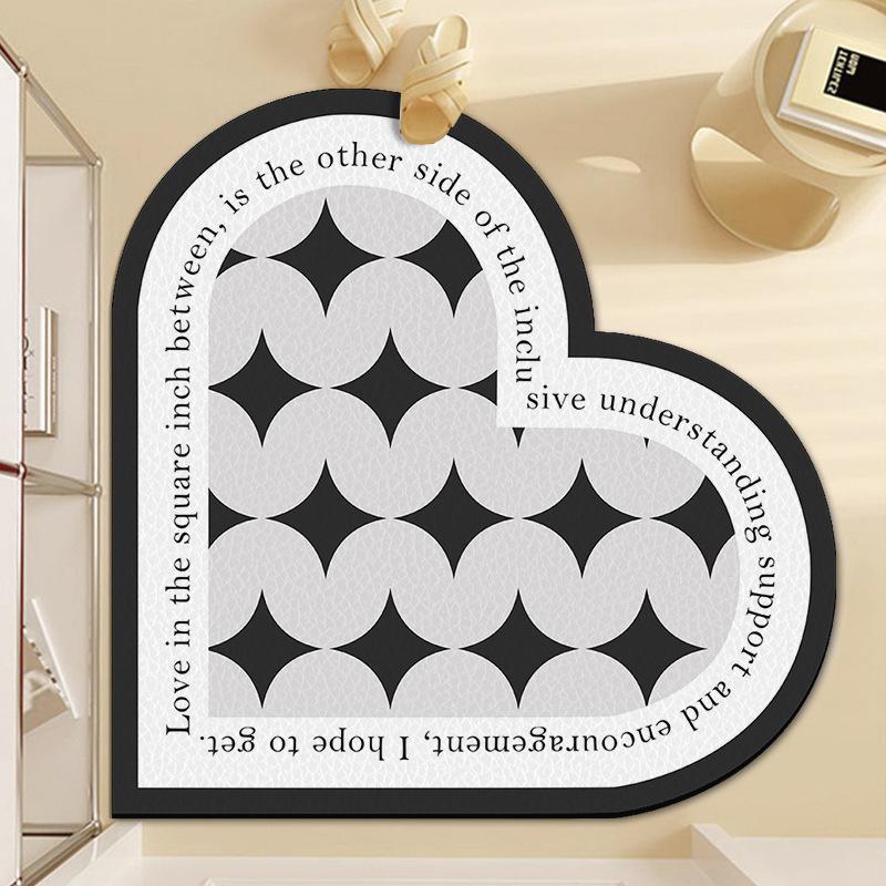 Door Entry Mat Dirt Resistant Non-slip Door Mat Peak-heart Entry Mat Mat Absorbent Entry Mat