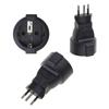 3pin Swiss Plug To EU 2pin Round AC Power Supply Adapter Socket Connector Male To Female Power Adaptor 16A/110-250V