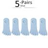 5 Pairs Summer Invisible Toe Socks Woman Girl Cotton Thin Solid Soft Shallow Mouth Breathable Deodorant No Show 5 Finger Socks