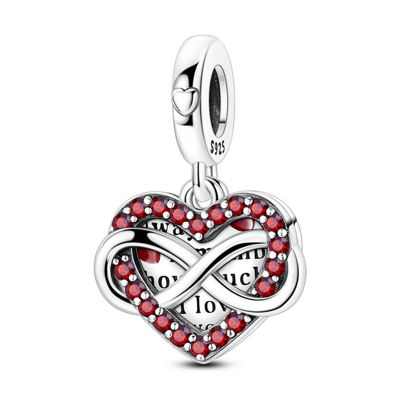 Charms Beads Romantic Love Heart Warm Romantic Blue Pink Fit 925 Charms Bracelet Beads Jewelry Gifts for Women