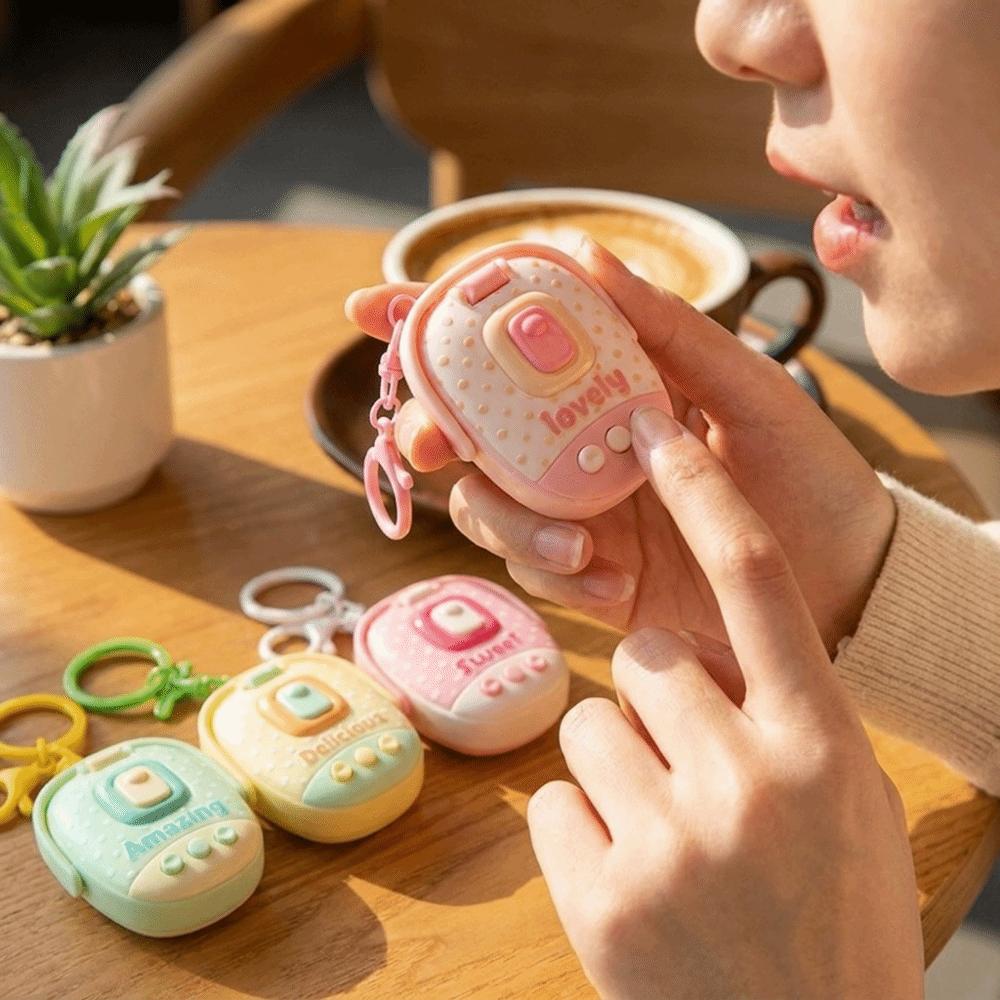 Plastic Voice Recorder Keychain Cute Backpack Hanging Keyring for Car Key Chains