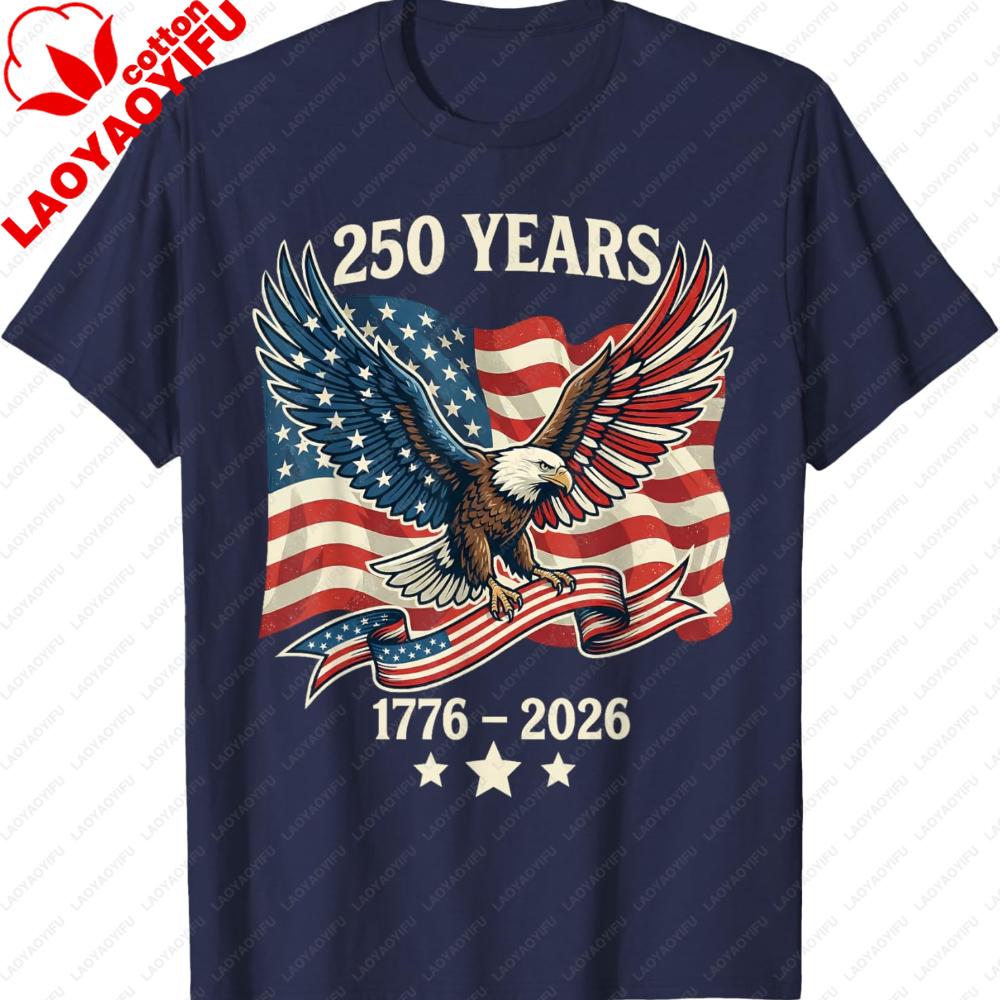Vintage 250 Years Celebratory Clothing American 17762026 250th Birthday TShirt USA Men Women Unisex Streetwear Fashion Tops