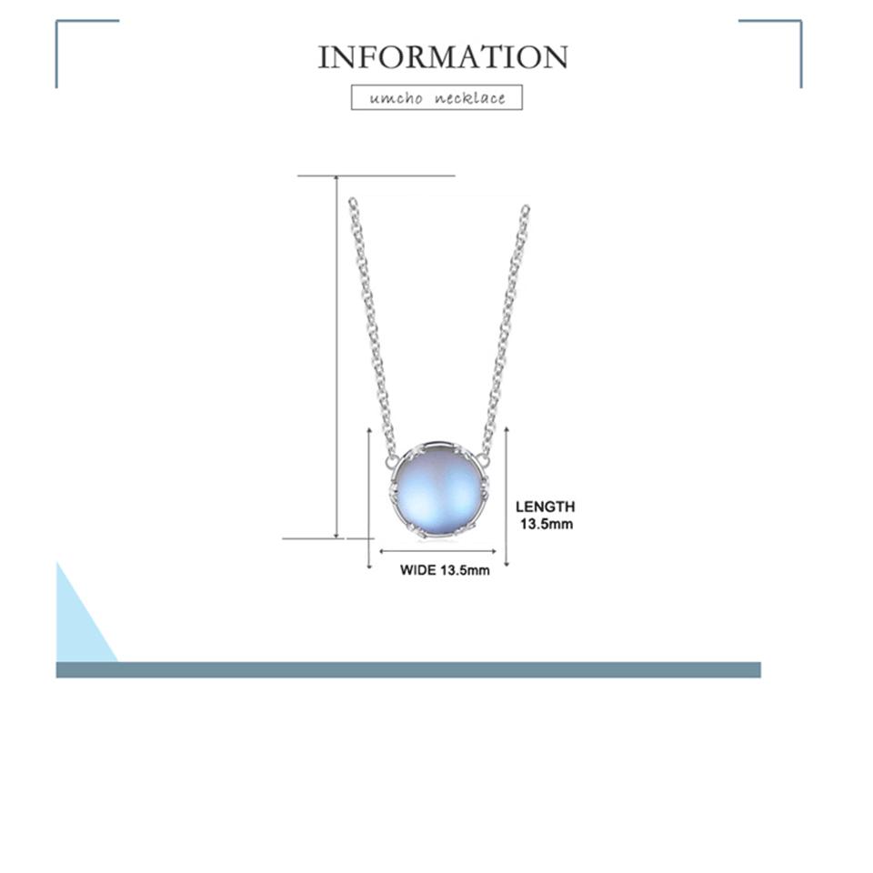 Женское ожерелье с подвеской, из стерлингового серебра 925 пробы