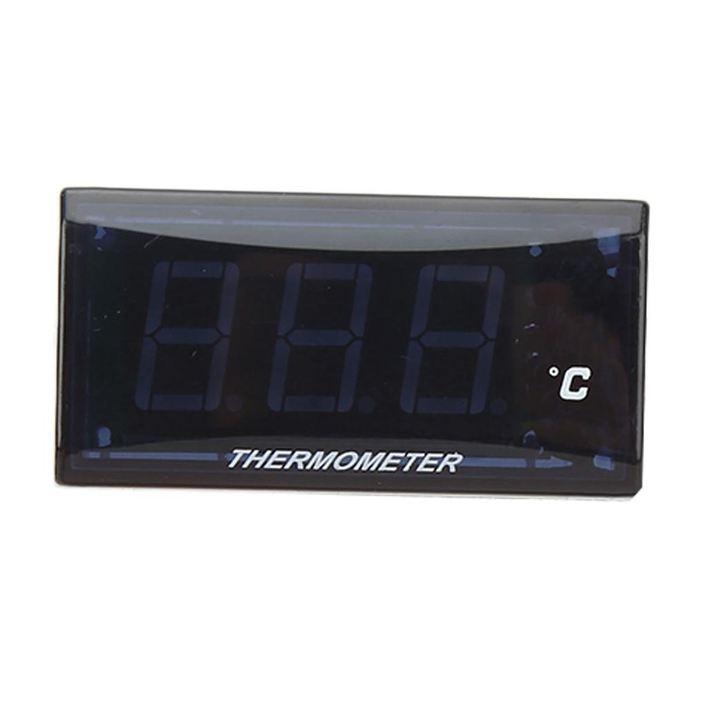 Water Temp Gauge DC12V LCD Screen Motorcycle Water Temp Meter Digital Display with 18mm Sensor Adapter for Modification