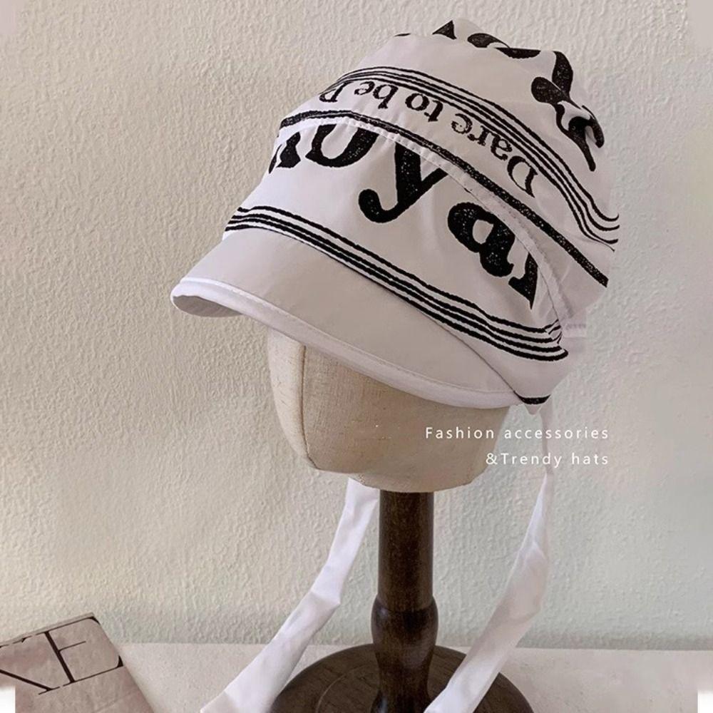 Hiphop Scarf Hat Cotton Strappy Scarf Hat Sweet Cool Letter Baseball Cap Summer