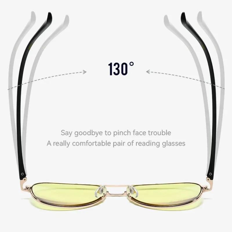 Men's Photochromic Reading Glasses Unisex Women Trendy Night Vision Multifocal Eyeglasses Luxury Oversized Presbyopia Glasses