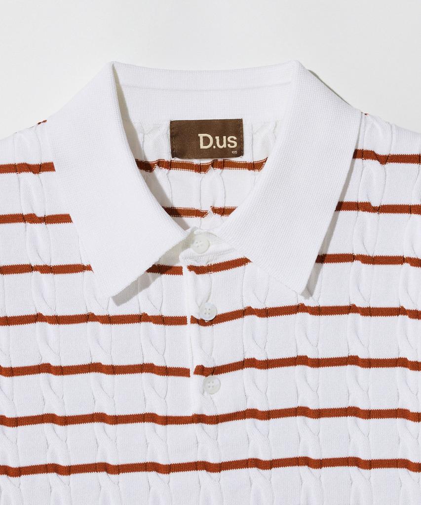 STCO Diems Ice Touch Cable Short Sleeve Knit_Orange (Classic Fit)_Dktxb64Cto