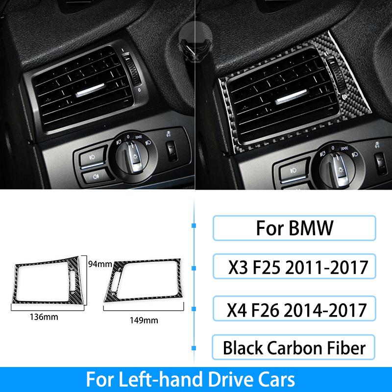 RRX для BMW X3 F25 X4 F26 2011-2017 углеродное волокно интерьер рулевого колеса переключения передач Декор крышка отделка наклейка автомобиля