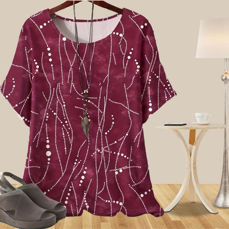 Женская мода повседневная свободная весенняя рубашка женские топы с коротким рукавом и длинными полосками в горошек