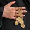 Изысканное ожерелье из титановой стали с двенадцатью знаками зодиака, круглая монета, кулон со знаком зодиака