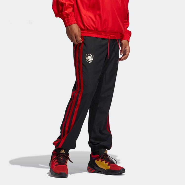 adidas Баскетбольные брюки Cny Don Print Loose для мужчин, черные GN5377