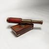 Handmade Brass Telescope 15cm - Antique Nautical Telescope with Wooden Storage Box