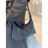 Ielgy Denim Bag Casual One-Shoulder Underarm Bag Popular Fashion Cross-Body Dumpling Bag