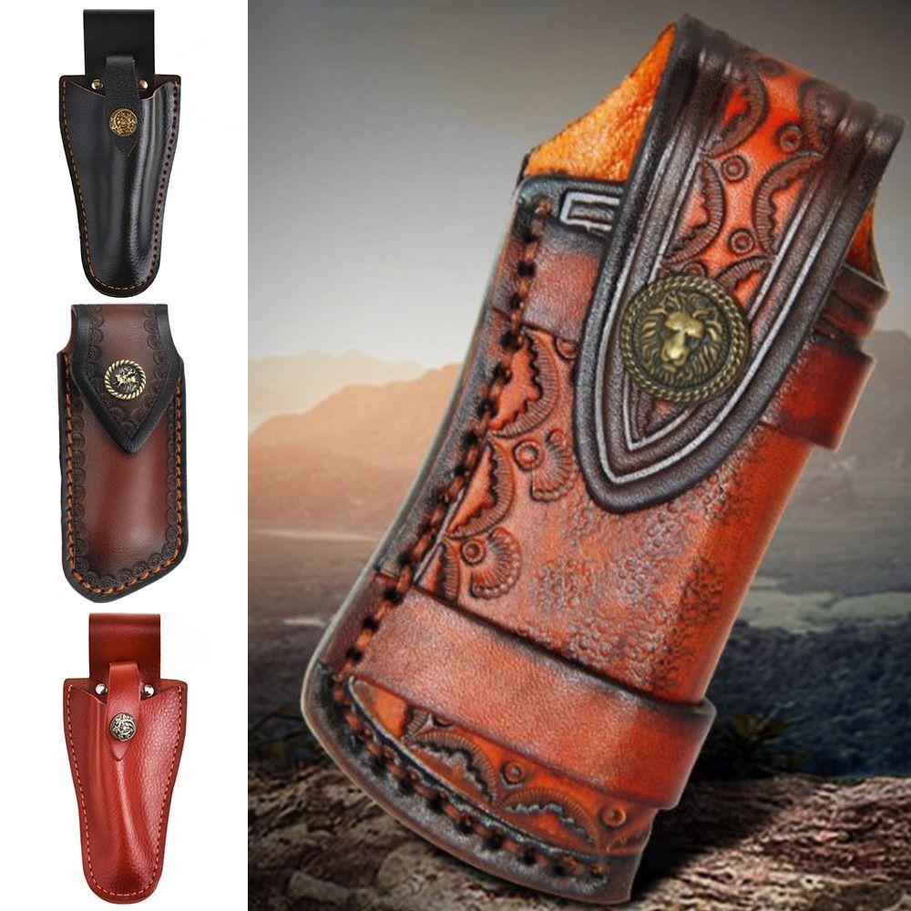 Knife Sheath Holster Pocket Hunt Flashlight Case Camp Outdoor Carry Fold Knife Tool Belt Loop Case