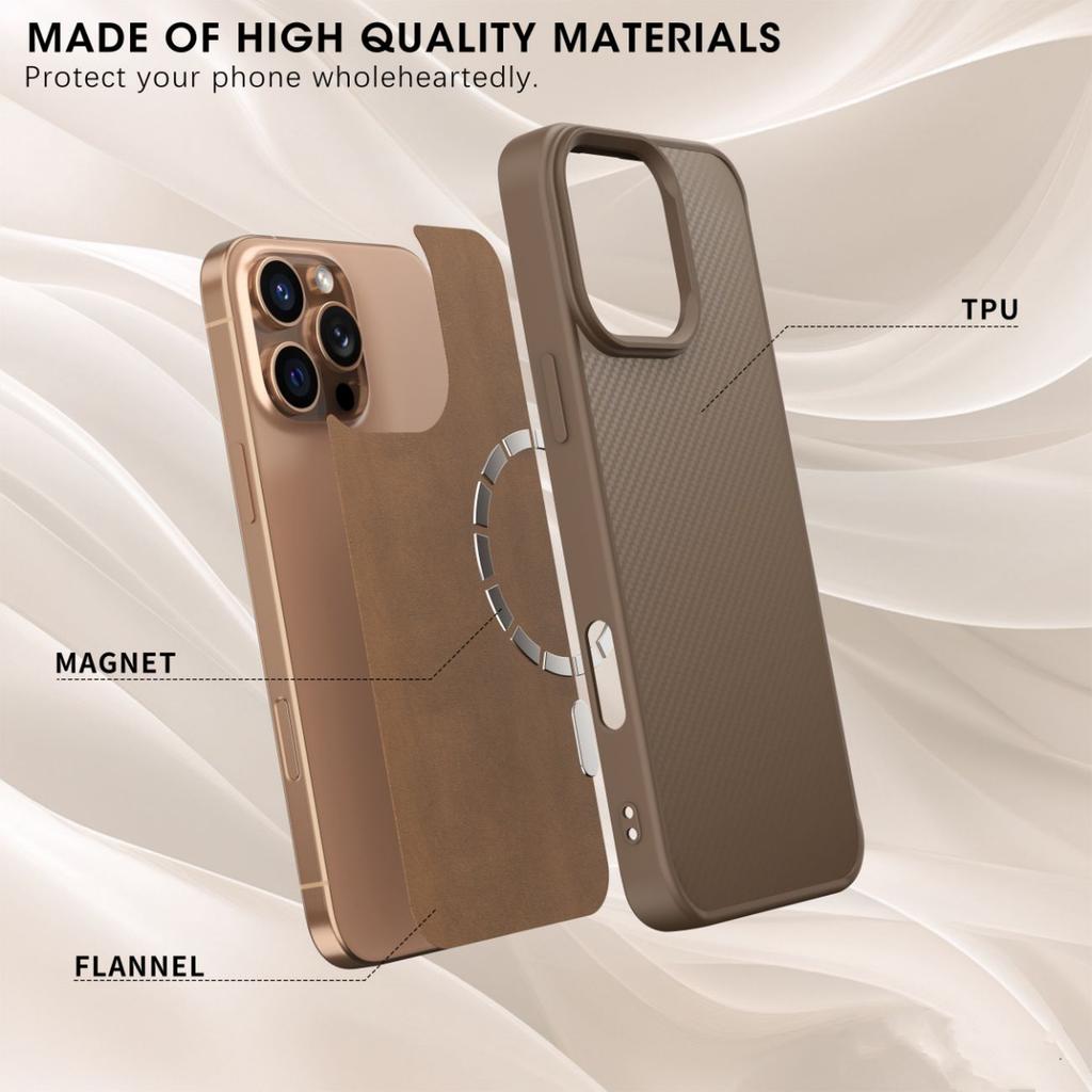 Samsung Galaxy S25 Carbon Fiber Case with MagSafe - Brown