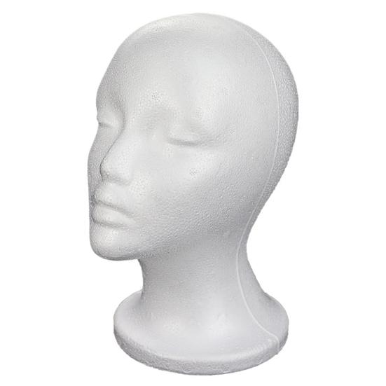 Foam Wig Head Tall Female Mannequin Hairpieces Display Holder Hats Sunglasses Headphone Headwear Stand Cosmetics Model Head Prop