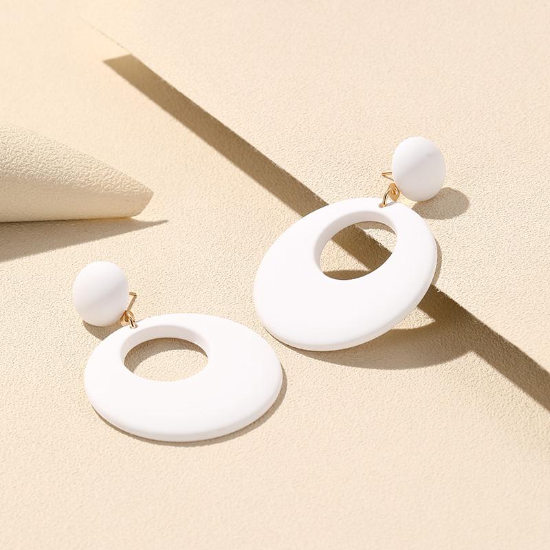 Новые модные большие серьги-подвески из акриловой смолы для женщин, длинные геометрические круглые серьги-подвески для девочек, корейские ювелирные изделия для путешествий