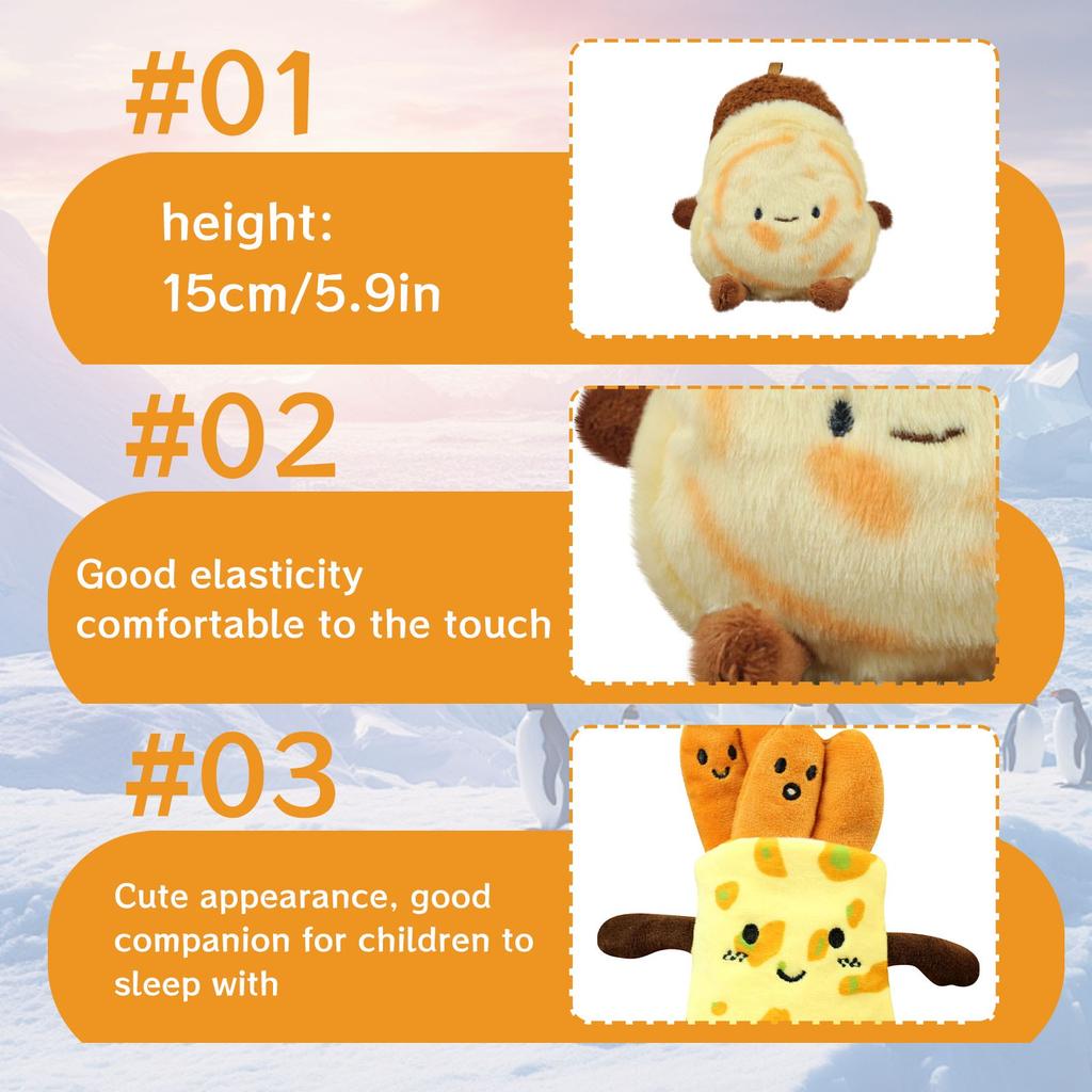 Netflix Еда Блины Фрукты Мясо Булочка Плюшевая Подвеска Игрушка Сумка Брелок Хлопковые Куклы