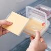 Sliced Cheese Container for Fridge, Clear Plastic Butter Block Cheese Slice Storage Box with Flip Lid for Refrigerator Food