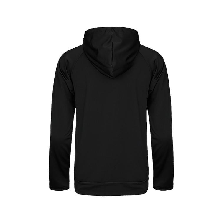 Adidas D2M Логотип Вязаная Толстовка с Капюшоном в Полоску с Длинным Рукавом Мужские Куртки Черный Белый BK4063