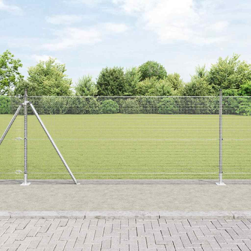 Welded Wire Fence with Concrete Foundation 10 x 0.8 m (W x H)