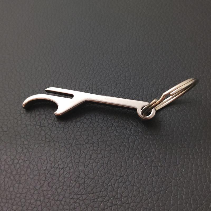 1 PC Multifunctional Keyring Stainless Steel Keychains Mini Beer Bottle Opener