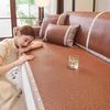 Summer Pe Rattan Sofa Cushion Mat Rattan Mat Sofa Cover Full Cover Cloth Towel Non-Slip And Anti-Cat Claws