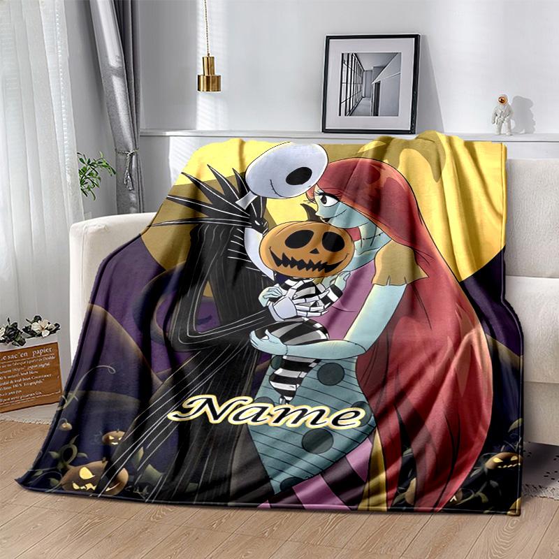 Custom 1pc Nightmare Before Christmas Art Blanket, Soft And Comfortable Blanket, Casual Warm, Camping Travel Blanket, Birthday Gift Q91088