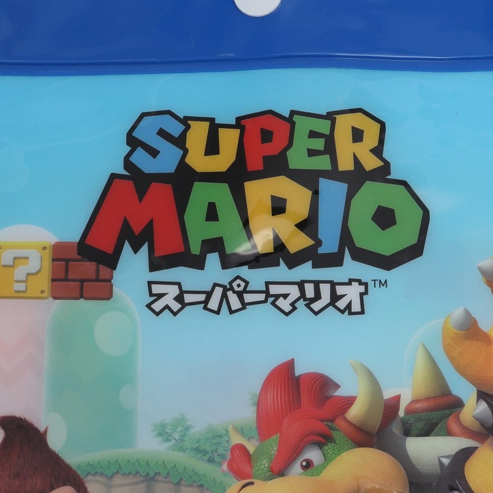 Виниловая пляжная и бассейнная сумка-тоут Super Mario Синяя Прямо из Японии
