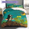 Krtek The Little Mole Pattern Bedding Home Decoration Birthday Gift ( 1 duvet cover + 2 pillowcase, without core),fan merchandise.