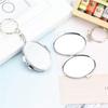 Portable And Cute Metal Beauty Double-Sided Mirror Keychain For Women Student Circle Square Ellipse Heart-Shaped Folding Mirror