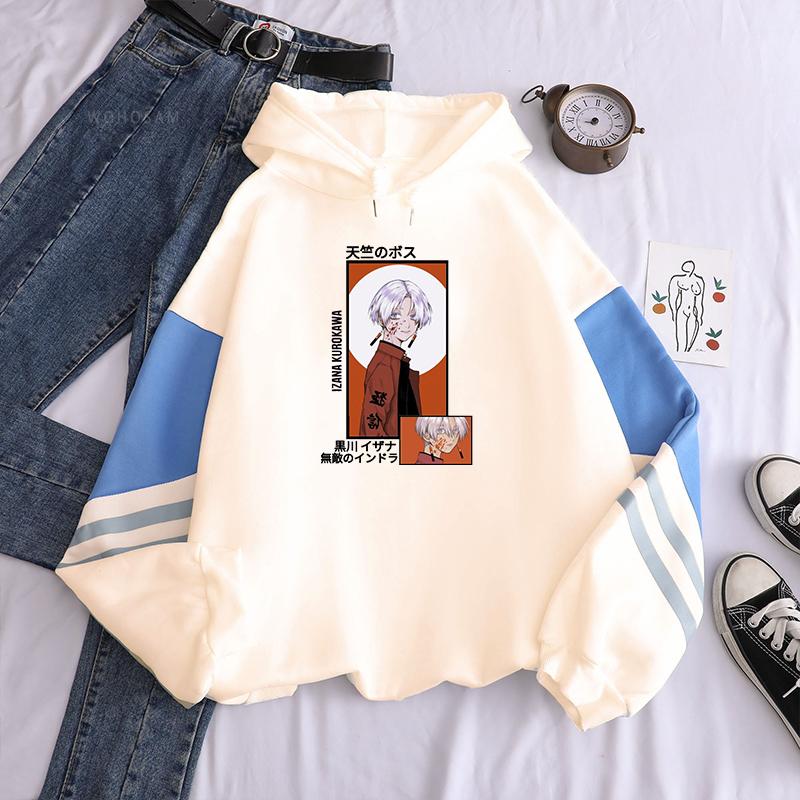 Tokyo Revengers Harajuku Аниме Толстовки Мужские Длинные Рукава Манга Мультфильм Изана Курокава Постеры Осень Зима Толстовки Толстовки и свитшоты Мужские