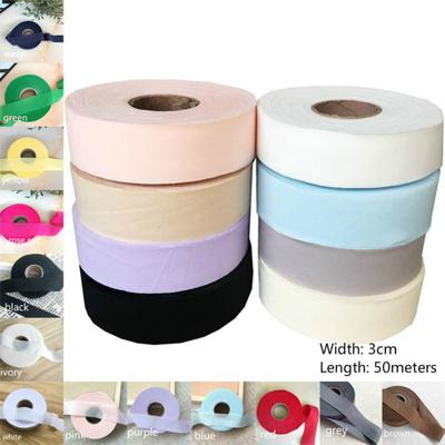 Хлопковая косая бейковая лента шириной 3 см, швейная окантовочная лента для рукоделия, длина 50 м