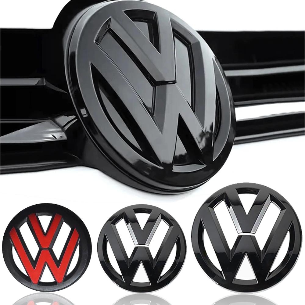 O4ABS 2Pcs Car Front Grill/Rear Emblem Lid Covers Logo Sticker For Volkswagen VW GOLF 5 6 7 8 MK5 MK6 MK7 MK8 POLO Scirocco