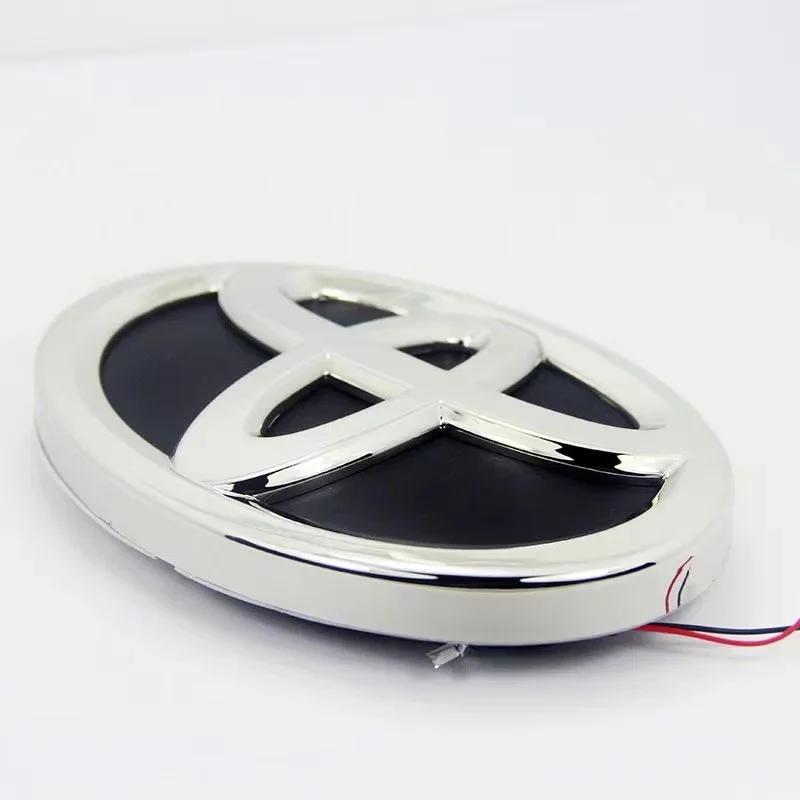 WOAT3 4D car logo Front grille hood trunk LED Light for Toyota Prius Yaris Prado RAV4 Highlander Camry CHR HRV Corolla AYGO accessory