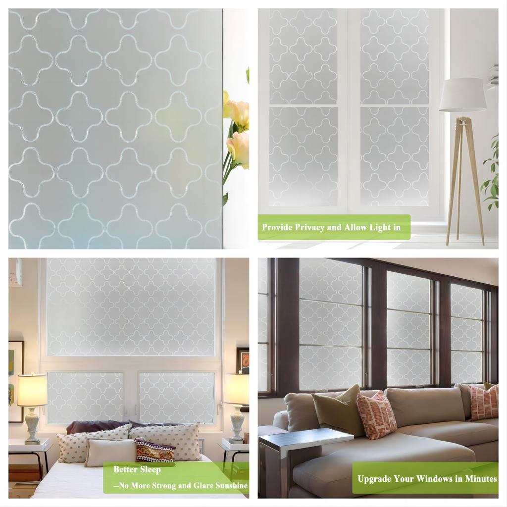 Пленка для защиты окон Матовая пленка для окон Статическая пленка УФ-блокирующая Съемные пленки для окон Непрозрачные покрытия для окон для дома