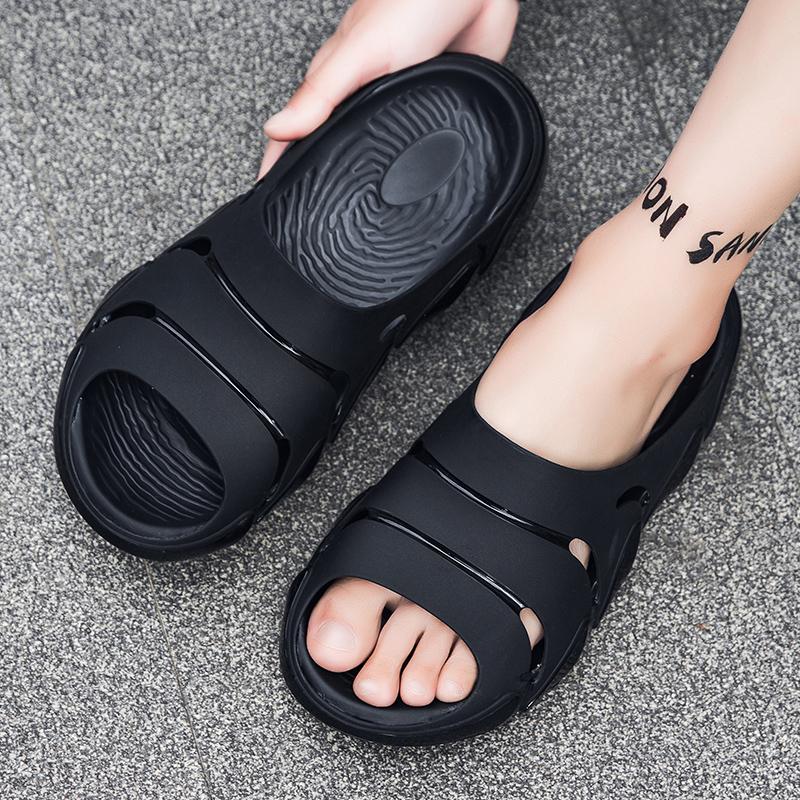 Летние пляжные дорожки для дома, женские массажные тапочки, туфли-мюли на платформе, женские туфли на плоской подошве, 2025, новые мужские модные тапочки для дома