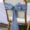 2Pcs Rustic Chair Sashes Cheesecloth Overlock Tulle Chair Ties Non-slip Wear-resistant Chair Decorative Bows Party Decoration