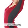 Hidamari McKinley Long Sleeve Warm Size Black Women's Innerwear, Underwear, Triple-Layer Construction, L, [MCN822-BK]