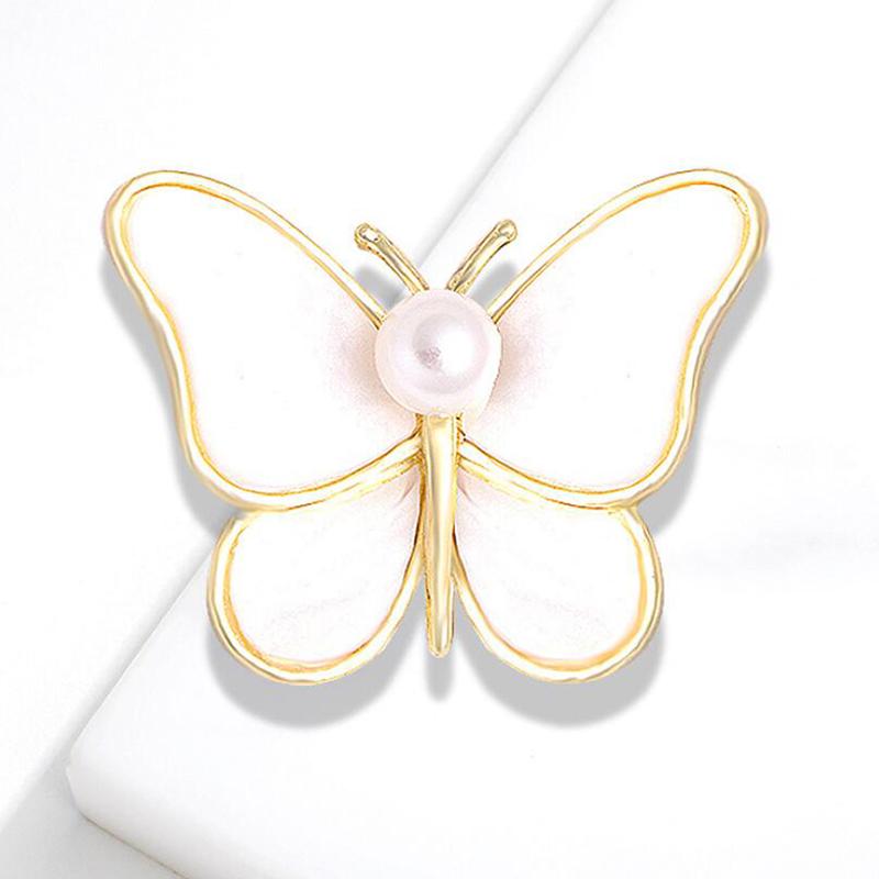 Блестящая жемчужная брошь-бабочка насекомое, заколки для женщин, банкетные свадебные украшения